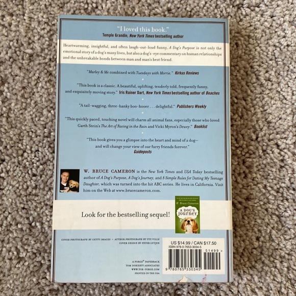 Original "A Dogs Purpose" Book by W. Bruce Cameron - Picture 5 of 10
